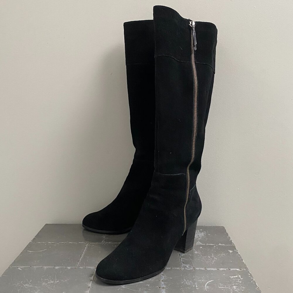 Cole Haan Tall Black Suede Boots